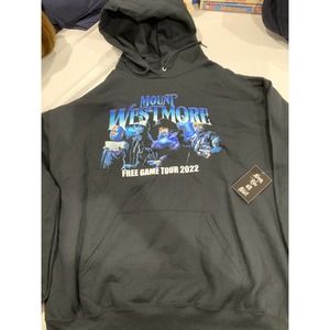 Mount Westmore Free Game Tour 2022 Black Hoodie Graphic Size L bnwt